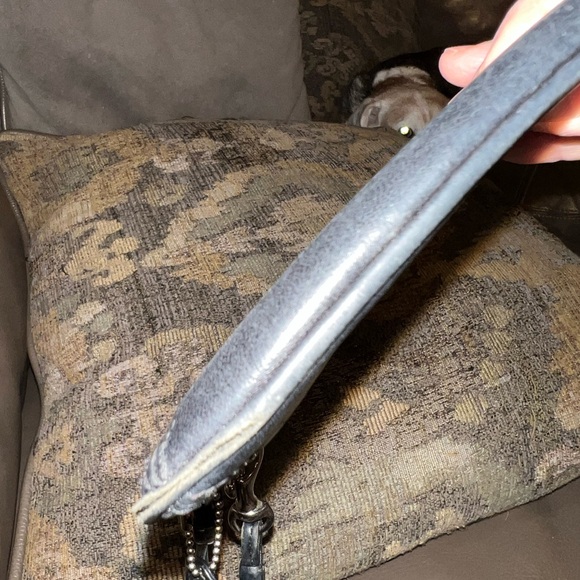 Coach Black Leather Wristlet with Silver Hardware - Picture 9 of 10